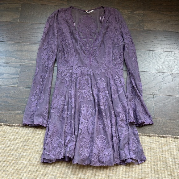 Free People reign over me dress bell sleeve - Picture 12 of 15